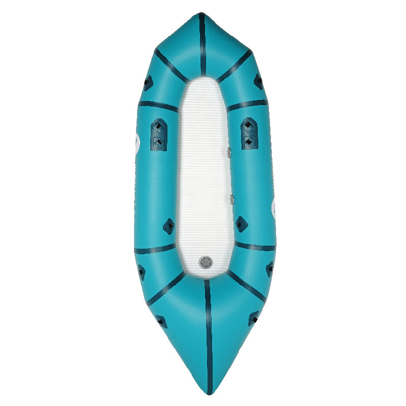 235CM PVC self bailing packraft with drop stitch floor for OEM outdoor water sports supply