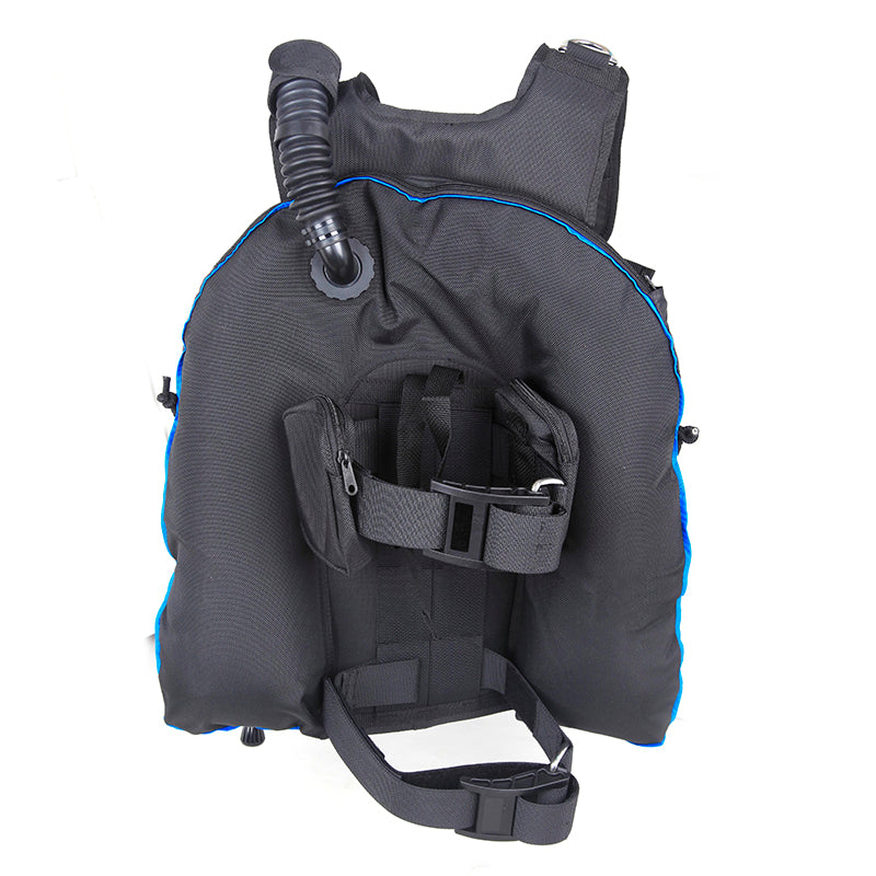 backmount BCD with soft harness and double bladder construction