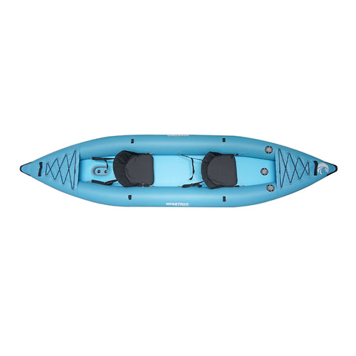 2 person inflatable kayak with drop stitch floor and EVA molded seats