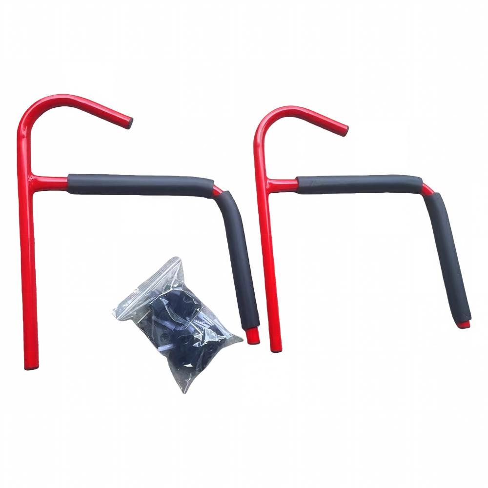 steel kayak wall storage rack with foam padded supports measuring 36 cm wide