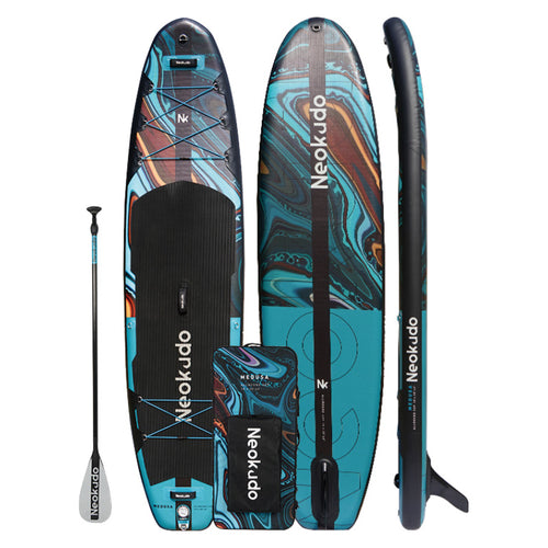 10 ft Medusa inflatable SUP board with paddle and carry bag
