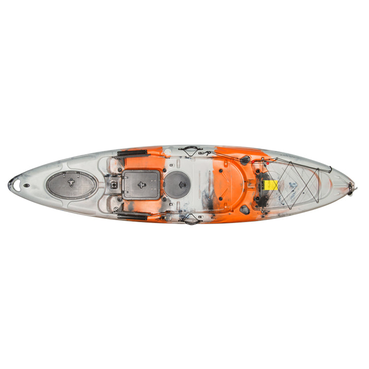 Dreamhunter 350 fishing sit-on-top kayak product photo with specifications 01