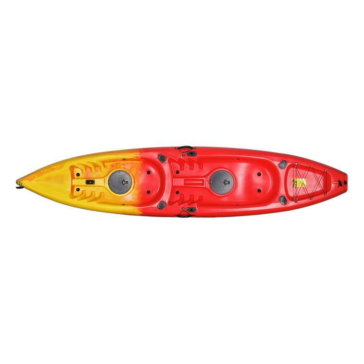 Flatwin 380 tandem sit-on-top kayak product photo with specifications 01