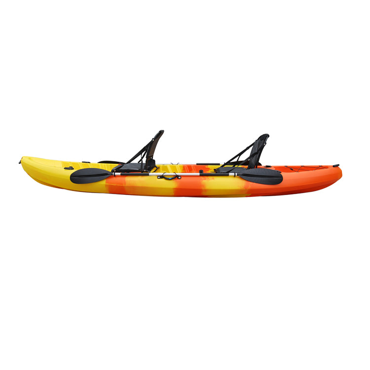 Triberpro 385 tandem sit-on-top kayak product photo with specifications 02